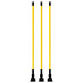 Gritt Commercial Jaw Style Metal Wet Mop Handle, 60”, Yellow, Pack Of 3 Handles 1 thumbnail image