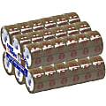 Tape Logic® Stop If Seal Is Broken Preprinted Carton-Sealing Tape, 3" Core, 2" x 55 Yd., Red/Tan, Case Of 36 1 thumbnail image