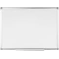 Bi silque Ayda Magnetic Dry-Erase Porcelain Whiteboard, 18" x 24", Aluminum Frame With Silver Finish