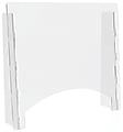 Deflecto Countertop Barriers 27" wide x 24" tall w/ Pass Thru, 1/8" Clear Polycarbonate 1 thumbnail image