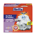 Hefty® Ultra Strong Scented Tall White Kitchen Bags Ultra Strong, Drawstring, 13 gal, White, 110/Box, 3 Boxes/Carton - E8-8366CT 1 thumbnail image