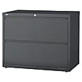 WorkPro® 36"W x 18-5/8"D Lateral 2-Drawer File Cabinet, Charcoal 1 thumbnail image