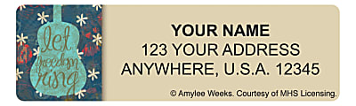 Custom Address Labels, 2-1/2" x 3/4", Brave And Free, Pack Of 144 Labels