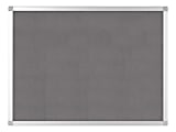 Bi silque Ayda Bulletin Board, 36" x 24", Aluminum Frame With Silver Finish