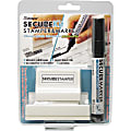 Xstamper Secure Privacy Stamp Kit - 1" Impression Width x 2.65" Impression Length - Black - 1 / Pack
