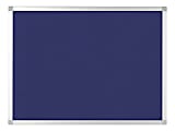 Bi silque Ayda Bulletin Board, 36" x 48", Aluminum Frame With Blue/Silver Finish 1 thumbnail image