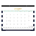 2026 Blue Sky Day Designer Monthly Desk Pad Planning Calendar, 17" x 22", Rugby Stripe Navy, January To December, 155646 1 thumbnail image