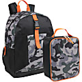 Trailmaker Polyester Backpack With Clip-On Lunch Bag, 17”H x 12-1/2”W x 7”D, Camo 1 thumbnail image