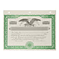 Corporate Stock Certificates, Non Personalized, 3-Hole Punched, 8 1/2 x 11”, Green, Box Of 20 1 thumbnail image