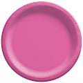 Amscan Round Paper Plates, 8-1/2”, Bright Pink, Pack Of 150 Plates