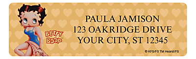 Custom Address Labels, 2-1/2" x 3/4", Betty Boop™ Vintage Pin Ups, Pack Of 144 Labels 1 thumbnail image
