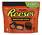 Reese's Dark Chocolate Peanut Butter Cups Miniatures, 10.2 Oz Bag, Pack Of 3 Bags 1 thumbnail image