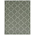 Foss Floors Area Rug, 6'H x 8'W, Roman, Green/White