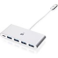 IOGEAR USB-C to 4 Port USB-A Hub with Power Delivery Pass-Through - USB 3.1 (Gen 1) Type C - External - 5 USB Port(s) - 4 USB 3.0 Port(s) - PC, Mac 1 thumbnail image