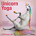 2024 Willow Creek Press Scenic Monthly Mini Wall Calendar, 7” x 7”, Unicorn Yoga, January To December