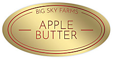 Custom 1-Color Foil-Stamped Labels And Stickers, 1" x 2" Oval, Box Of 500 Labels 1 thumbnail image