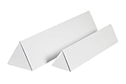 Partners Brand Triangular White Tube Mailers, 2" x 18 1/4", Pack Of 50
