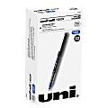 uni-ball® Vision™ Liquid Ink Rollerball Pens, Bold Point, 1.0 mm, Blue Barrel, Blue Ink, Pack Of 12 Pens