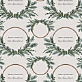 Custom Full-Color Gloss Finish Wrapping Paper, Standard Roll, 7' x 29-1/4", Christmas Holiday Evergreen Wreath 1 thumbnail image