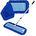 Gritt Commercial 36" x 5" All-In-One Microfiber Dust Mop Set with 72" Handle, Pack of 2 1 thumbnail image