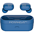 Morpheus 360 Spire True Wireless Earbuds - Bluetooth In-Ear Headphones with Microphone - TW1500L - HiFi Stereo - 20 Hour Playtime - Binaural - In-ear Wireless Headphones - Magnetic Charging Case - USB Charging - Island Blue