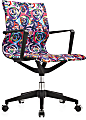 Raynor® Elizabeth Sutton Wynwood Lost in Color Fabric Mid-Back Task Chair, Multi Rose/Black