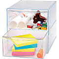 Sparco® 2-Drawer Storage Organizer, 6"H x 6"W x 6"D, Clear