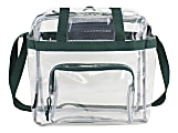 Eastsport Clear Stadium Tote Bag, 12"H x 12"W x 6"D, Green 1 thumbnail image