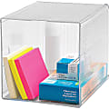 Business Source Clear Cube Storage Cube Organizer - 6" Height x 6" Width x 6" DepthDesktop - Clear - 1 Each