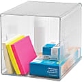 Business Source Clear Cube Storage Cube Organizer - 6" Height x 6" Width x 6" Depth - Desktop - Clear - 1 Each
