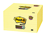 Post-it® Super Sticky Notes, 3" x 3", Canary Yellow, Pack Of 36 Pads