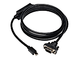 Tripp Lite 6ft Mini DisplayPort to VGA Adapter Active Converter mDP to VGA 1920 x 1200 DPort 1.2 M/M - DisplayPort/VGA for Video Device, Monitor, Projector, TV, Graphics Card - 6 ft - 1 x HD-15 Male VGA - 1 x Mini DisplayPort Male Digital Video
