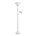 Lalia Home Torchiere Floor Lamp With Reading Light, 71"H, White 1 thumbnail image