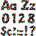 Trend Ready Letter Neon Dots - 83, 20, 36, 59, 18 (Lowercase Letters, Numbers, Punctuation Marks, Uppercase Letters, Spanish Accent Mark) Shape - Pin-up - 4" Height x 8" Length - Assorted - 1 / Pack
