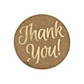 Great Papers! Self-Adhesive Seals Sticker Roll, Gold Foil/Kraft, Thank You, 1-1/2" Diameter, 250 Seals Per Roll 1 thumbnail image