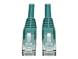 Tripp Lite Cat6 GbE Gigabit Ethernet Snagless Molded Patch Cable UTP Green RJ45 M/M 6in 6" - Category 6 - 128 MB/s - 5.91" - Green 1 thumbnail image