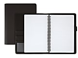 Office Depot® Brand Premium Folio Notebook, Junior, 5 1/2" x 8 1/2", 1 Subject, Narrow Ruled, 120 Pages (60 Sheets), Black