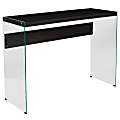 Flash Furniture Console Table With Glass Frame, 31-1/2"H x 43-1/2"W x 15-3/4"D, Clear/Dark Ash 1 thumbnail image