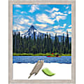 Amanti Art Marred Silver Wood Picture Frame, 25" x 31", Matted For 22" x 28"