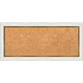 Amanti Art Cork Bulletin Board, 33" x 15", Natural, Eva White Gold Polystyrene Frame 1 thumbnail image