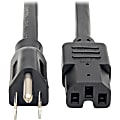 Tripp Lite 4ft Power Cord Cable 5-15P to C15 Heavy Duty 15A 14AWG 4' - (NEMA 5-15P to IEC-320-C15) 4-ft. 1 thumbnail image