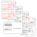ComplyRight 1099-MISC Tax Forms, 3-Part, 2-Up, Copies A/B/C, Laser, 8-1/2" x 11", Pack Of 50 Forms And Envelopes