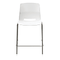 KFI Studios Imme Stacking Bar Stool, 39"H, White/Silver