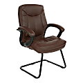 Office Star™ Work Smart Faux Leather Executive Visitor Chair, Chocolate