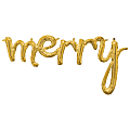 Amscan 4361131 Christmas "Merry" Air-Filled Balloons, 40", Gold, Set Of 2 Balloons 1 thumbnail image