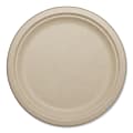 World Centric® Fiber Plates, 9-1/8" Diameter, Natural, Pack Of 1,000 Plates