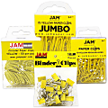 JAM Paper® 4-Piece Office Clip Fastener Set, Yellow