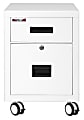 FireKing 18"W Vertical 2-Drawer Mobile Locking Fireproof File Cabinet, Metal, Arctic White, White Glove Delivery 1 thumbnail image