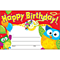 Trend Happy Birthday Owl-Stars Recognition Awards - "Happy Birthday" - 8.5" x 5.5" - Multicolor - 30 / Pack 1 thumbnail image