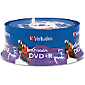 Verbatim DVDR 4.7GB 16X White Inkjet Printable Hub Printable 25pk ...